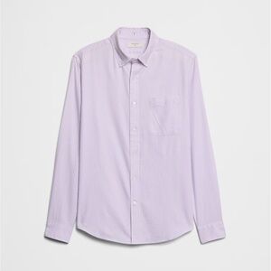 Banana Republic Slim-fit Oxford Shirt - Purple stripe